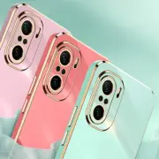 Luxury Shockproof Plating Border Soft TPU Slim Case Cover For Xiaomi Poco F3