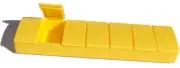 Tupperware Gadget 7 Day Pill Keeper Divided Storage Container Organizer Yellow