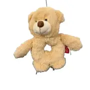 Playtex Baby Beige Bear Plush Lovey, Handheld Stuffed Animal Rattle Soft Toy