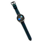20mm Nubuck Leather Samsung Watch Strap 20mm for Galaxy Watch 4/5-Blue