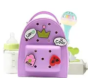 [Generic] Cute Silicone Jelly Backpack - Jelly Backpack with Charm Waterproof Silicone Backpack,Travel Bag Lightweight Adjustable Backpack Purse for Women