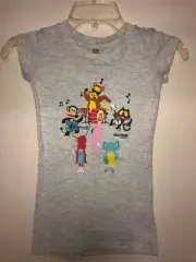 New Kid's Girl's PAUL FRANK Monkey T-SHIRT Tee S Magenta Grey Heart