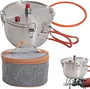 Camping Pressure Cooker - Meats Pot Camping Cookware,Portable Outdoor Cookware, Stove Cooking Pot for Electric Heaters, Induction Cookers