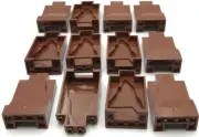Lego 12 New Reddish Brown Rock Panels 2 x 4 x 6 Pieces
