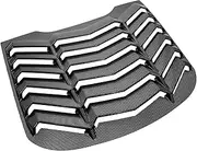 Rear Window Louver Compatible for Ford Mustang 2015-2020 Gloss Black Carbon Fiber Texture Windshield Sunshade Cover