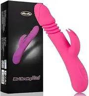 Waterproof Heating Swing Dildo Vibrator Sex Toy G Spot Jack Rabbit Ella Women's Pink / Rose Red