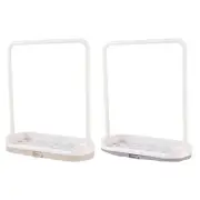 Dish Cloth Hanger Towel Rack Sponge Drain Shelf with Drain Tray for Kitchen