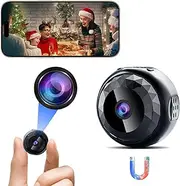 Mini Camera 1080P HD Hidden Camera - Magnetic Absorption Portable Small Nanny Cam with Night Vision and Motion Detection - Built-in Battery - Covert Security Camera for Home/Office/Indoor/Outdoor