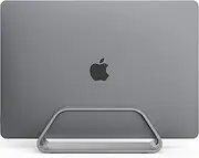 [HumanCentric] Vertical Laptop Stand for MacBook, Compatible with MacBook Pro Stand, MacBook Air Stand, Laptop Holder for Apple Laptop Desk Stand, Aluminum Laptop Vertical Stand, Space Gray Mac Stand