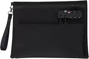 [Generic] Lockable Money Bag - Money Bag for Travel Storage | Double Layer Locked Cash Register for Women Men Money Documents Passports Travel Business Daily