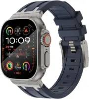 Silicone Sport Strap Compatible Apple Watch Metal Connector 49, 45, 44, 42mm 010