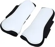 2PCS Horse Boots, Horse Sport Boots, Horse Tendon Boots, White Horse Jumping Leg Boot Protection Support Wrap Guard Professional Equestrian Equipment (Leggings framtill)