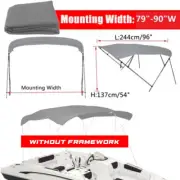 4 Bow 79"-90"W Boat Bimini Top 600D Polyester Canopy Cover w Boot without frame