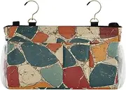 Bedside Hanging Storage Hanging Storage Bag for Home Bunk Bed Dorm Sofa Colorful Vintage Mosaics