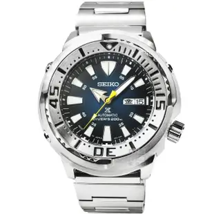 【SEIKO 精工】精工PROSPEX SCUBA 鮪魚罐頭機械鋼帶腕錶-漸層深藍(SBDY055)