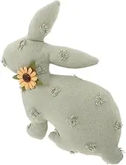 HYTROVE Easter Party Rustic Stuffed Bunny Decor Adorable Plush Rabbit Ornament for Tabletop Decoration for Living Bedroom and Themed Celebrations