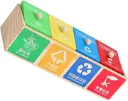 FUNNETOYU Creative Wooden Trash Boys and Girls Garbage Sorting Game Develop Coordinati