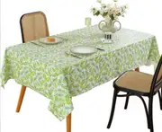 04 2PCS Table Cloth Household Dining Table Cloth Waterproof and Washable Tablecloth