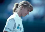 Steffi Graf of Germany during a match in the Women's Singles tenn - Old Photo