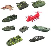 Oshhni 10 Pieces Navy Ship Toy Aircraft Carrier Toy with Small Scale Model Planes Model Warships Ship Kit Model Ship for Children