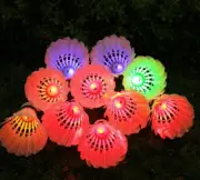 LED Badminton, [10 Pack] Colourful Shuttlecock Dark Night Goose Feather Glow ...