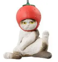在飛比找Yahoo!奇摩拍賣優惠-【動漫瘋】轉蛋 扭蛋  趣味帽子貓 單售 紅色帽子貓 [檢索