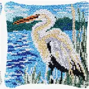 Heron Haven DIY Cushion Kit: Crochet Your Own Bird-Inspired Throw Pillow!