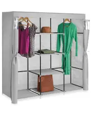 Whitmor Covered Wardrobe with Storage Shelves