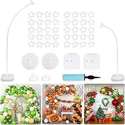 9FT & 6FT Balloon Arch Kit, Half Arch Balloon Stand with Base, Bending Column Backdrop Tower Stand Kit for Floor, for Birthday Wedding Graduation Party Decorations
