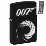 Zippo 49329 James Bond 007 Texture Print Black Matte Lighter + FLINT PACK
