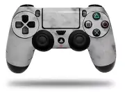 Skin for Playstation 4 Sony PS4 Controller Marble Granite 07 White Gray
