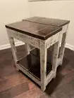 Reclaimed Wood Mini Coffee Table Handmade Small Sofa Side Table. Made In the USA