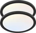 2 Pack 12 Inch Selectable CCT LED Round Flat Panel Light 24W 3000K/4000K/5000...
