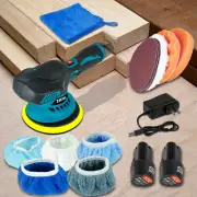 Car 6Speeds Control Polishing Waxing Machine Cordless Polisher Buffer Sander Kit