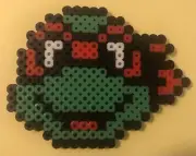 Teenage Mutant Ninja Turtles Raphael Red TMNT Perler Bead Art Handmade 4"x3"
