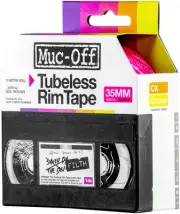 Muc-Off Tubeless Rim Tape 10m Length Roll 35mm Width Adhesive Semi Transparent