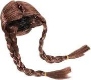 VANZACK Pet Wig Dog Wig Costumes Dog Decorations Kitten Wig Halloween Dog Wig Dog Wigs for Small Dogs Cat Dog Princess Costumes Birthday Hat Cat Cape Cat Cute Costume Nylon Fiber Brown
