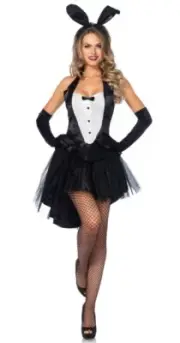 Leg Avenue Tux & Tails Sexy Bunny Halloween Costume Size XS