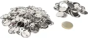 100 Set Pin Back Button Parts Sturdy Metal Plastic Rustproof Smoothing Button Making Supplies for Badge DIY (44MM)