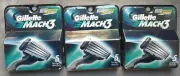 3 Packs Gillette MACH3 Refills Razor Blades 5 Cartridges Each 15 Total New