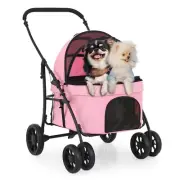 MoNiBloom Pet Stroller for Large Dogs up to 45lbs, 4-Wheels Folding Dog Wagon...