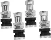 4pcs Metal Valve Stems Tubeless Air Valve Stem Kit Leak-Proof High-Temp Resistance Universal Fit