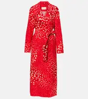 [Dries Van Noten] Dries Van Noten Printed coat AU 10 red
