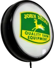 John Deere Tractor Mower Bar Lighting Wall Sign Light Button Black
