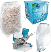 [U.S. Pool Supply] Manual Pool Vacuum for Inground Pools, Above Ground - Leaf Vacuum Cordless with Bag, Rechargeable Handheld Cleaner, Powerful Suction Skimmer Leaves Sand, Debris, 2 XL Leaf Filter Bags