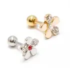 16G Surgical Steel CZ Flower Stud Earring Cartilage Helix Studs Piercing Jewelry