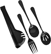 NOLITOY Dining Set 10 Piece Cutlery Sets Stainless Steel Utensils for Serving Reusable Spoons Forks