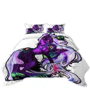 Fantasy Art Purple Rudicorn and Spider Coverlet