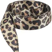 [Yilinbao] Fashion Leopard Shoe Laces, Soft Satin Ribbon Shoelaces for Casual Shoes Shoestring for Women Girls 2CM Wide 1 Pair