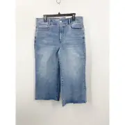 NYDJ Brigitte Wide Leg Capri Jeans Corfu Size 12 Nwt New